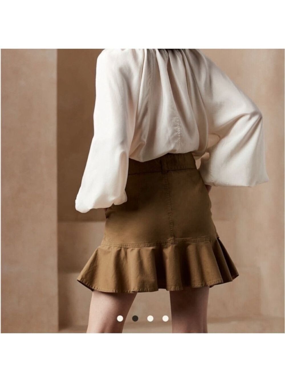 Women's Banana Republic Khaki Skirt Size 14 - Picture 2 of 6